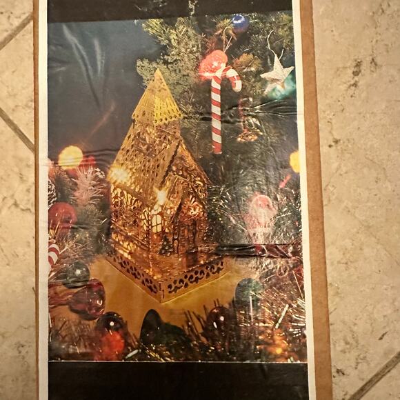 Cutout Brass Shaped Cathedral Church Votive Candle holder Christmas Decoration - Picture 13 of 13